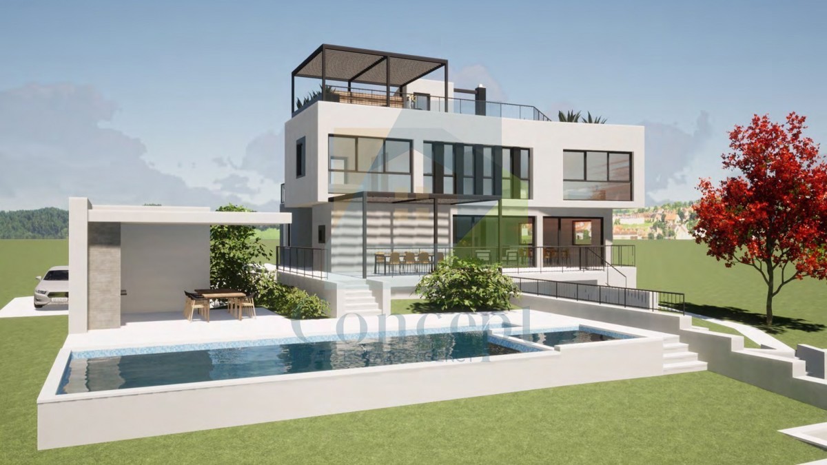 Poreč, okolica, Luksuzna vila s pogledom na morje, 8 km od morja