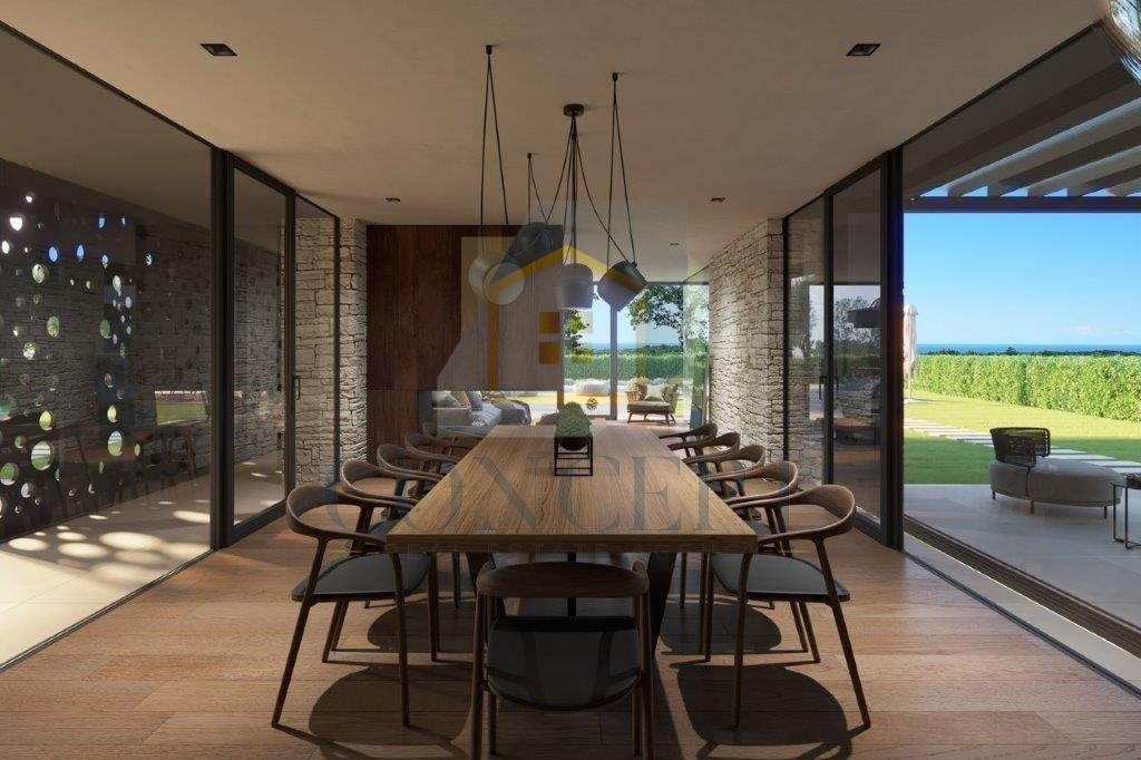 Poreč, okolica, Čudovita moderna vila s bazenom in pogledom na morje, 13 km od morja