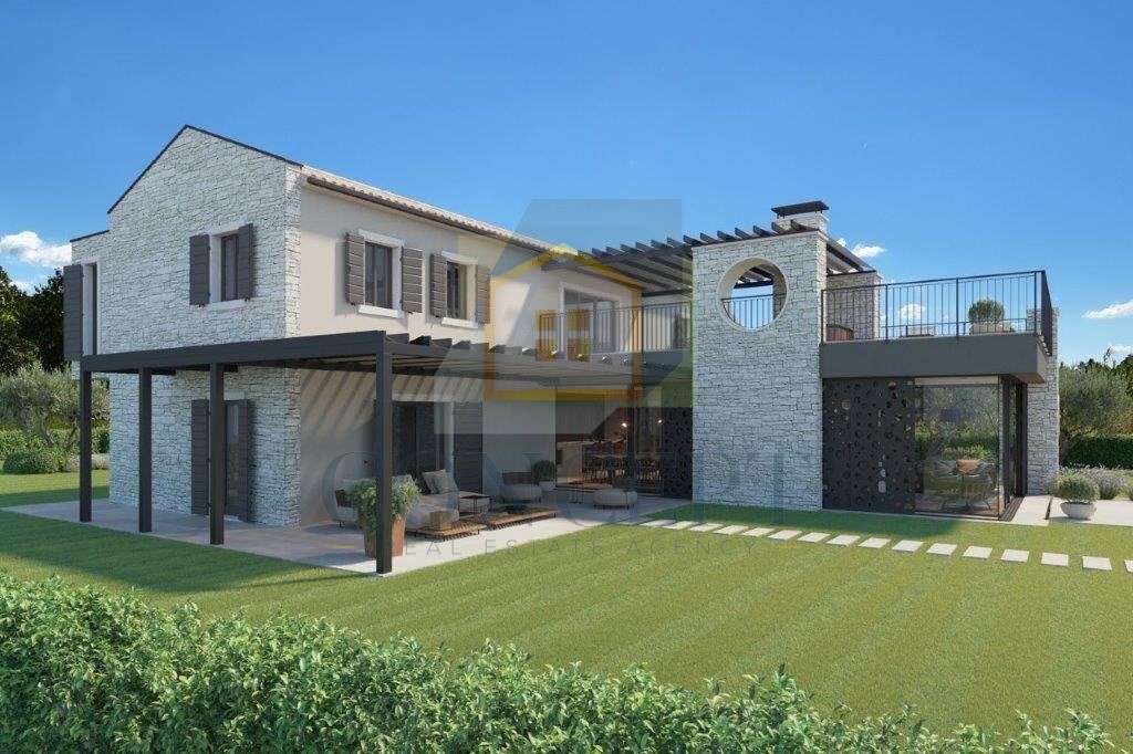 Poreč, okolica, Čudovita moderna vila s bazenom in pogledom na morje, 13 km od morja