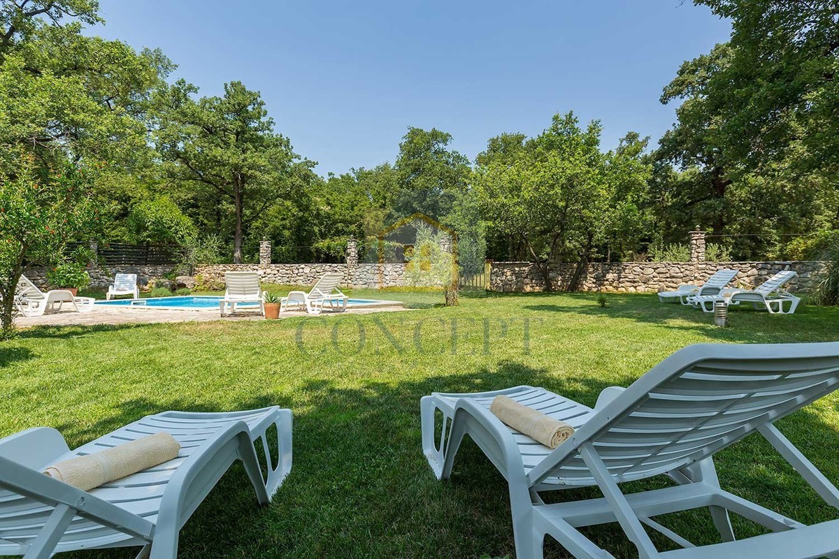 Novigrad, okolica, pansion s 9 soba, restoranom, velikim stanom in bazenom, 5 km od morja