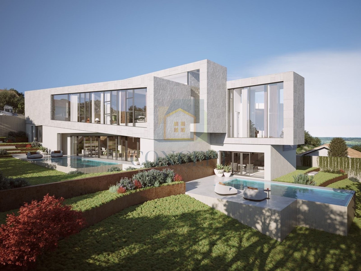 Poreč, okolica, Građevinsko zemljišče z gradbenim dovoljenjem in panoramskim pogledom na morje, 11 km od morja