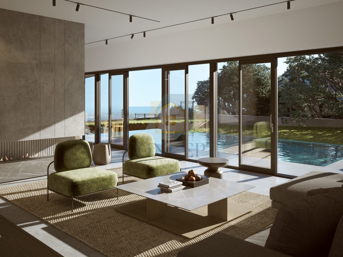 Poreč, okolica, Građevinsko zemljišče z gradbenim dovoljenjem in panoramskim pogledom na morje, 11 km od morja