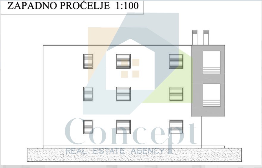 Umag, okolica, Prostoren stan na mirni lokaciji s pogledom na morje, 2 km od morja