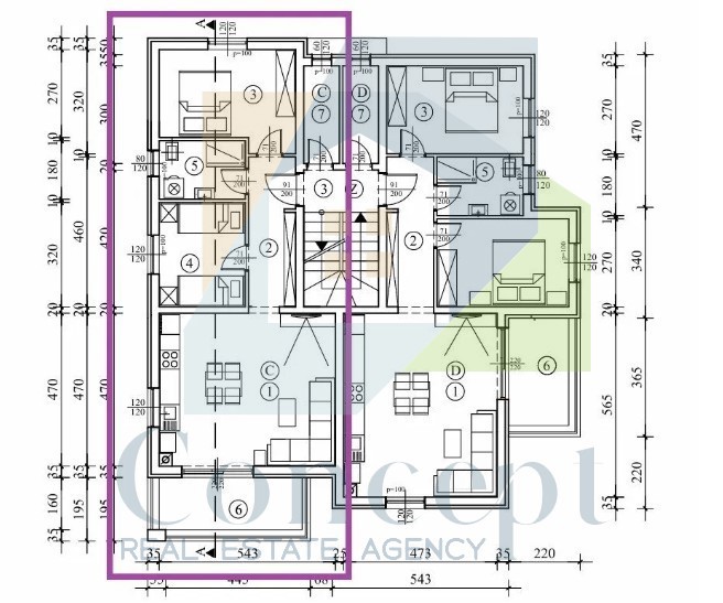 Umag, okolica, Prostoren stan na mirni lokaciji s pogledom na morje, 2 km od morja