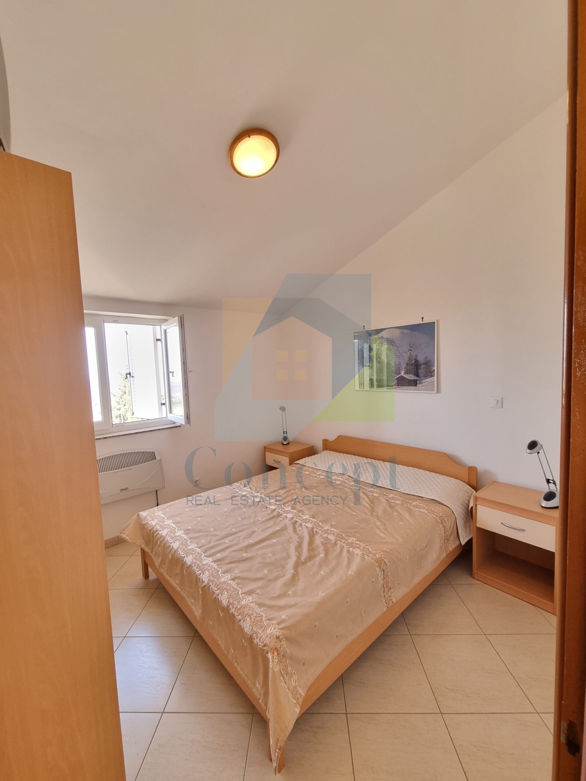 Poreč, okolica, Stan na drugem nadstropju z galerijo in pogledom na morje, 2 km od morja