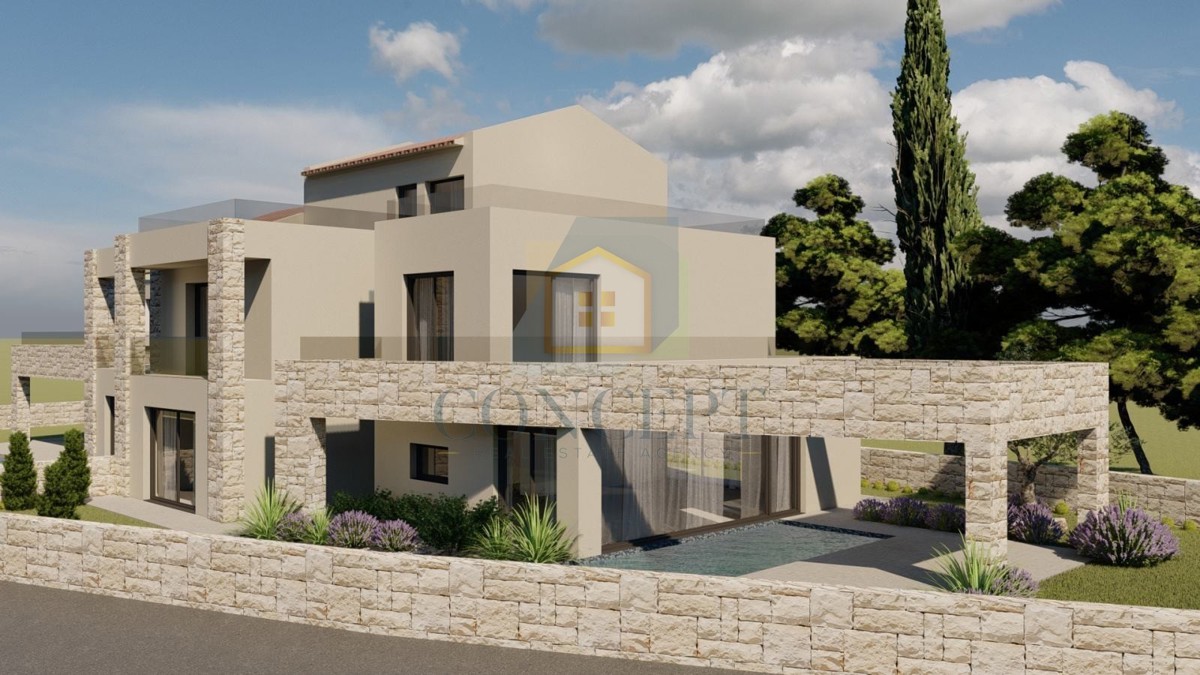 Poreč, Vižinada, okolica, Gradbena parcela z gradbenim dovoljenjem, 17 km od morja