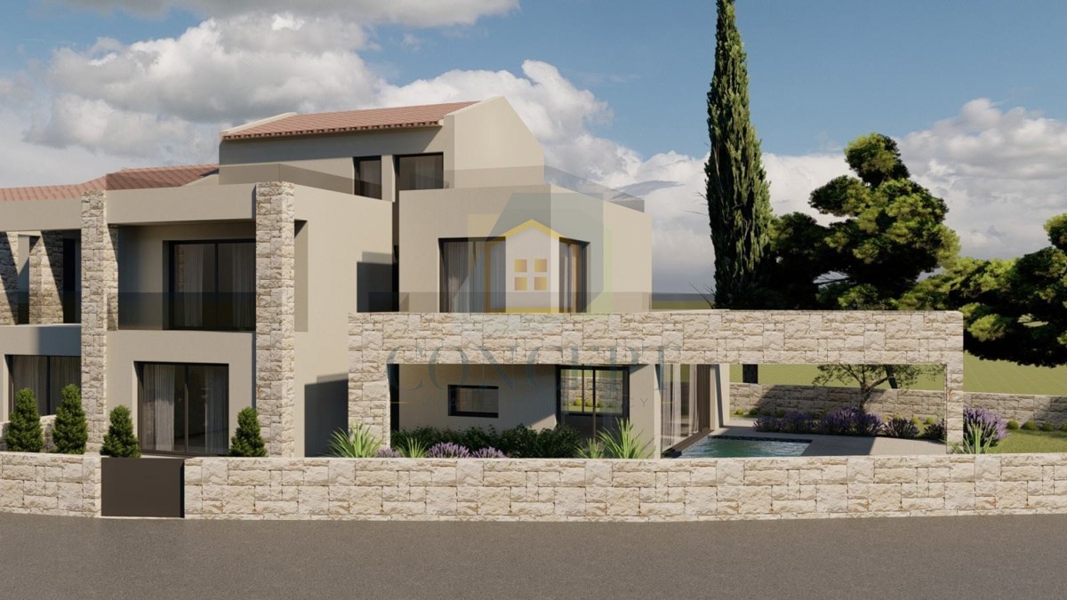 Poreč, Vižinada, okolica, Gradbena parcela z gradbenim dovoljenjem, 17 km od morja