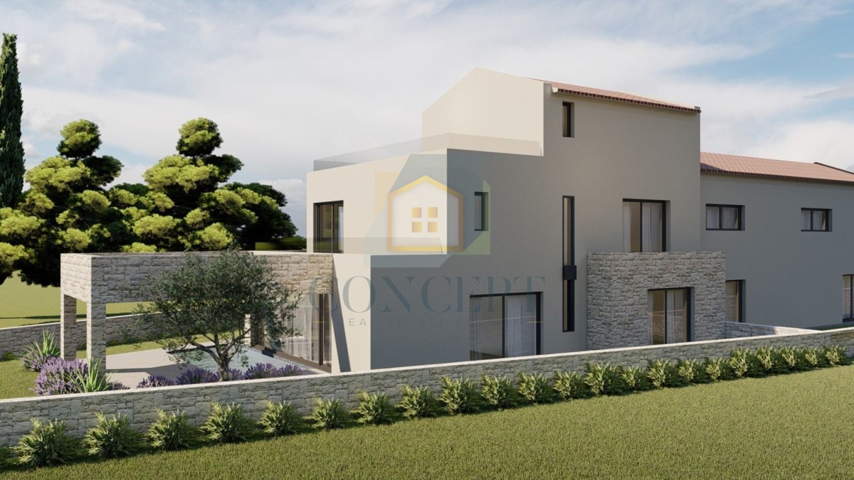 Poreč, Vižinada, okolica, Gradbena parcela z gradbenim dovoljenjem, 17 km od morja