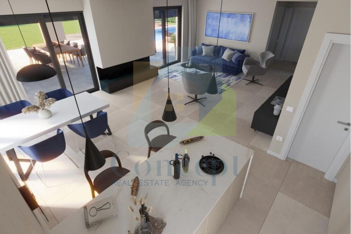 Poreč, okolica, Hiša na koncu niza s bazenom na mirni lokaciji 11 km od morja