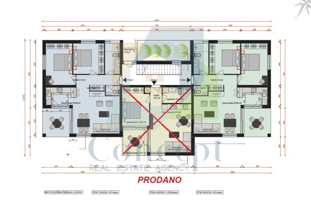 Poreč, okolica, Luksuzni stan v pritličju z vrtom, 4 km od morja