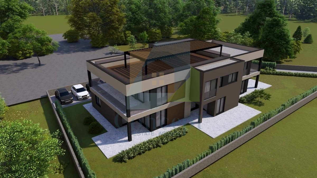 Poreč, okolica, Luksuzni stan v pritličju z vrtom, 4 km od morja