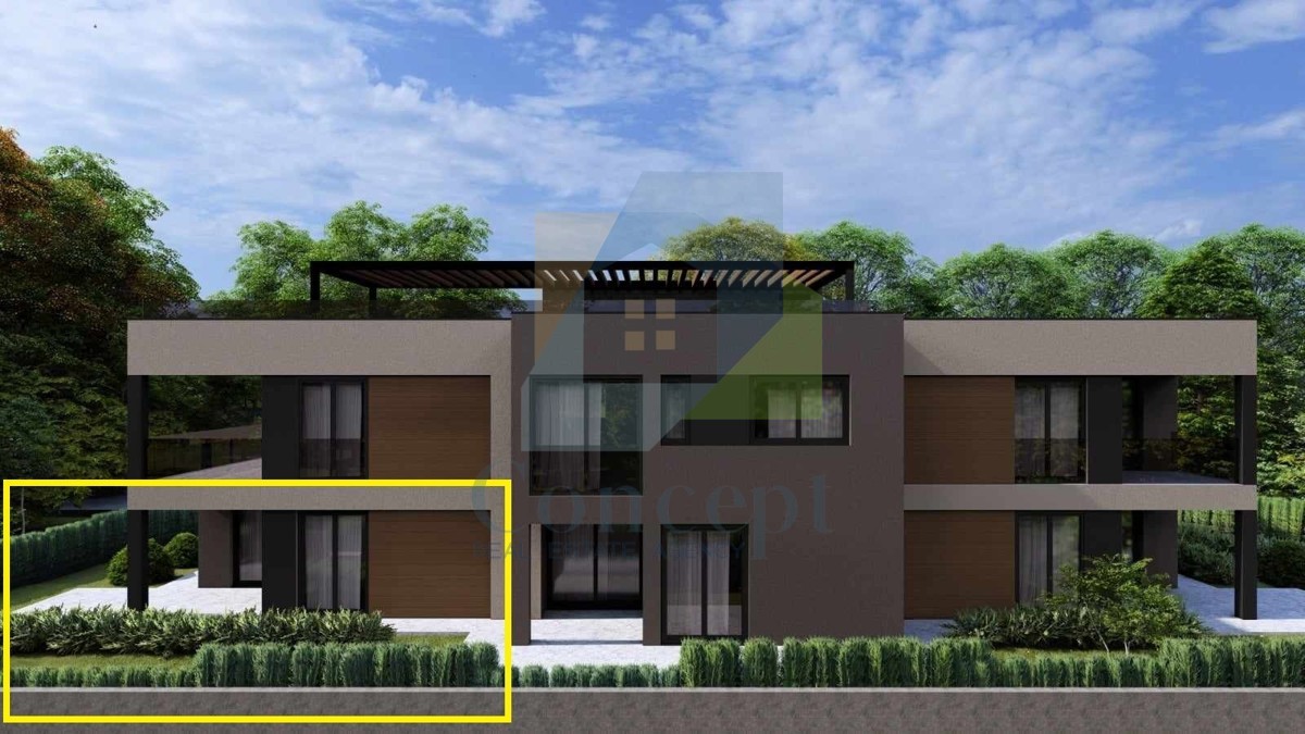 Poreč, okolica, Luksuzni stan v pritličju z vrtom, 4 km od morja