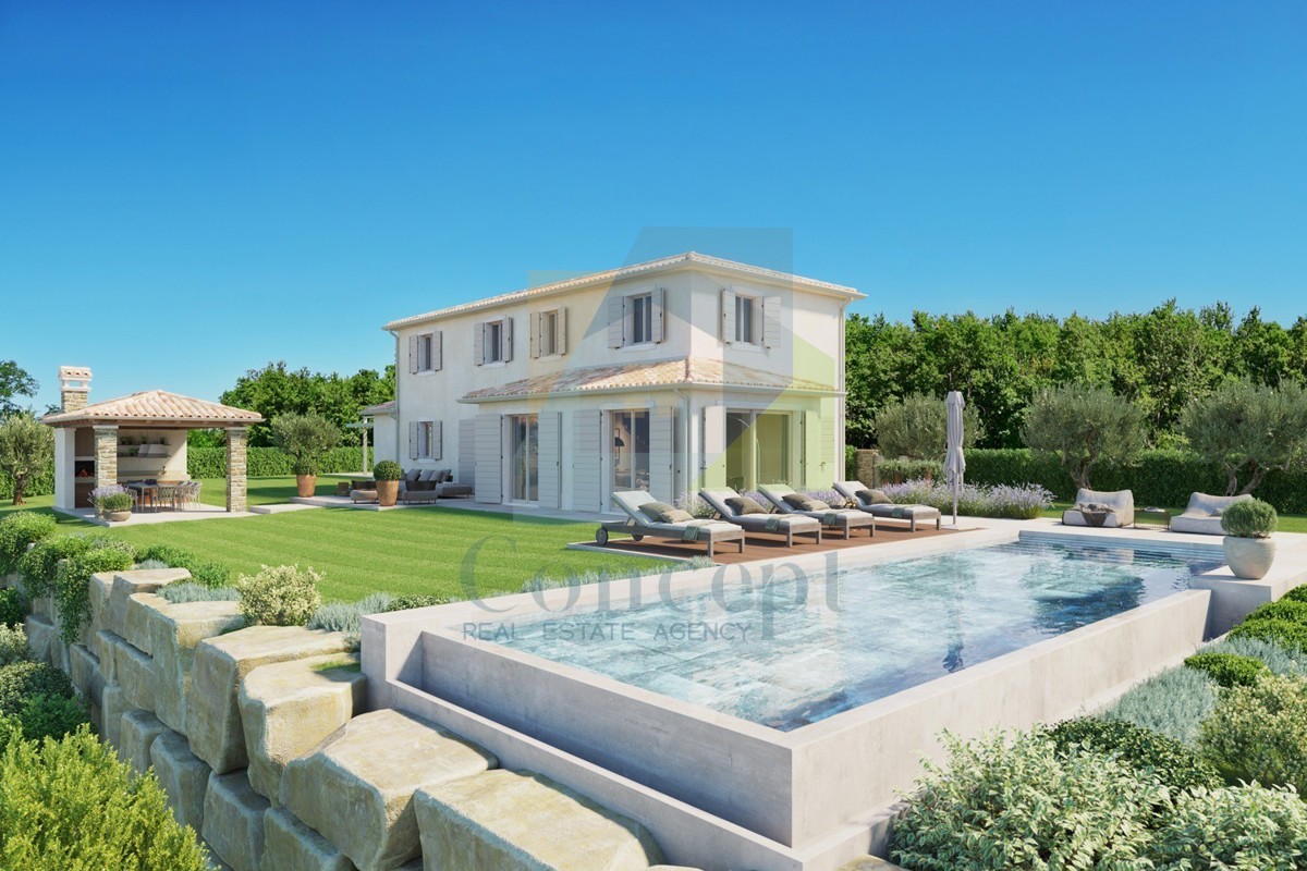 Grožnjan, okolica, Čudovita vila s panoramskim pogledom na morje in naravo, 12 km od morja