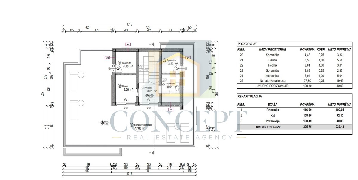 Poreč, uža okolica, samostojna luksuzna vila s bazenom i krovno teraso, 2 km od morja