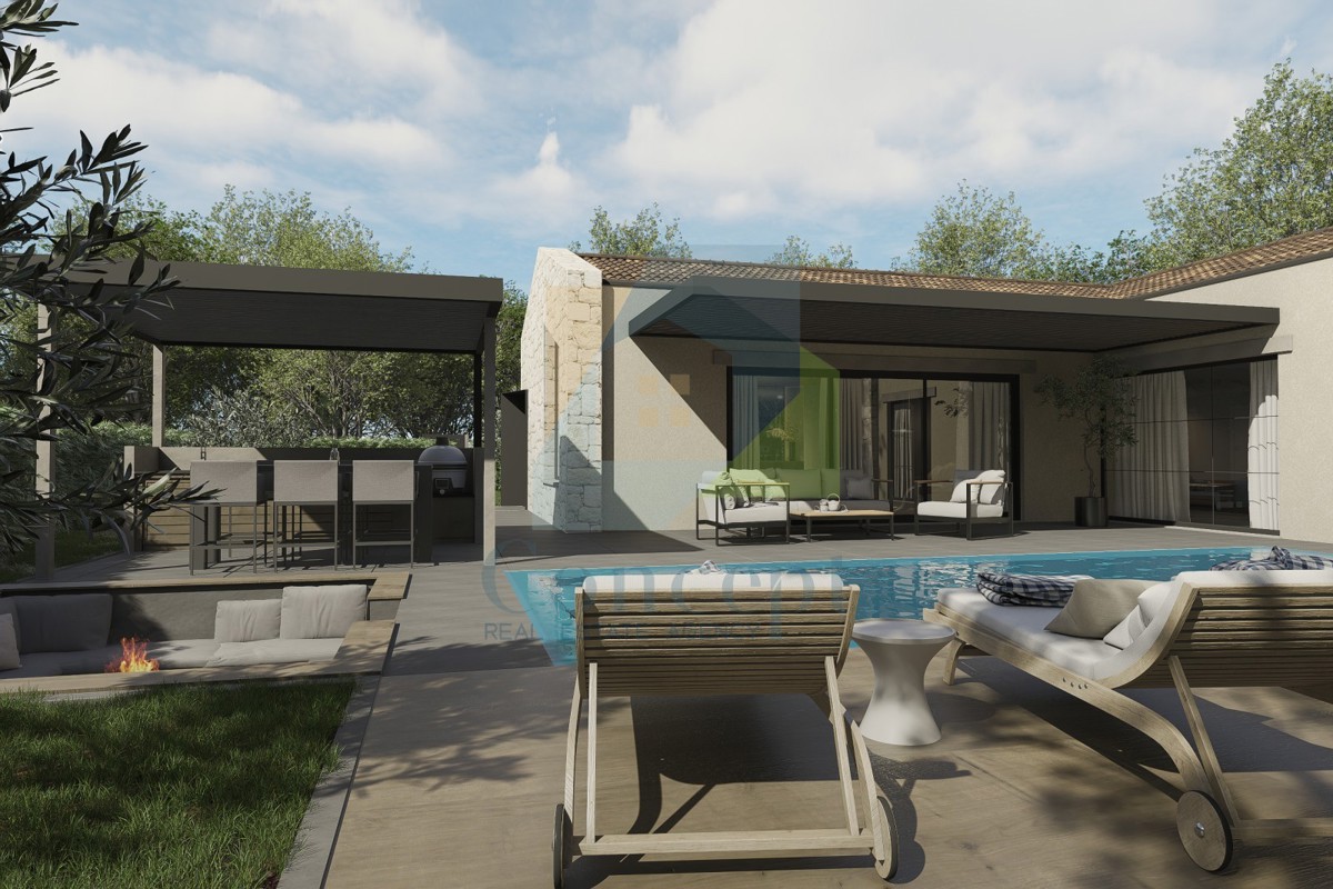 Poreč, okolica, Građevinsko zemljište s građevinsko dovoljenjem 4 km od morja