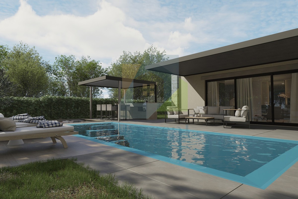 Poreč, okolica, Građevinsko zemljište s građevinsko dovoljenjem 4 km od morja