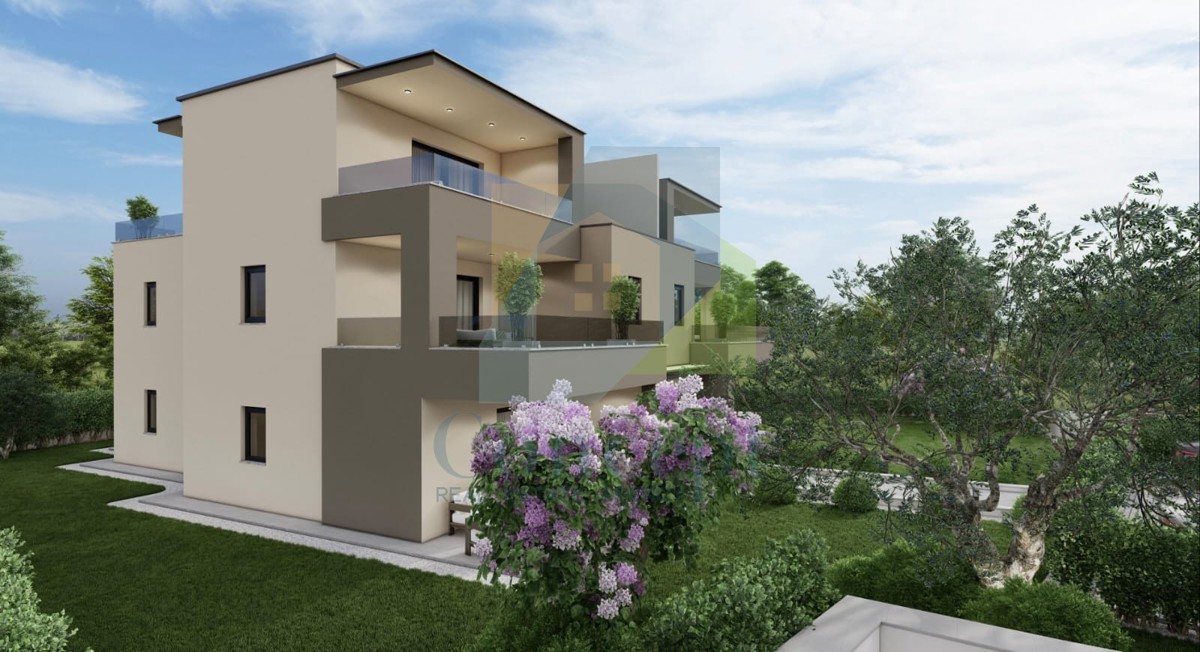 Poreč, okolica, Luksuzni dvoetažni stan s pogledom na morje, 3 km od morja