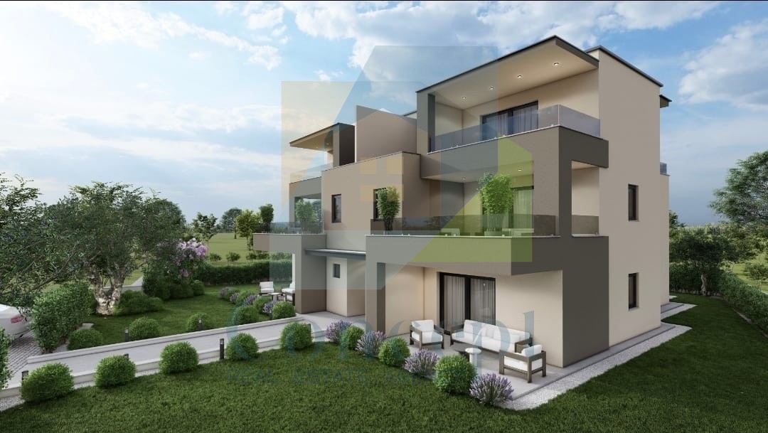 Poreč, okolica, Luksuzni dvoetažni stan s pogledom na morje, 3 km od morja