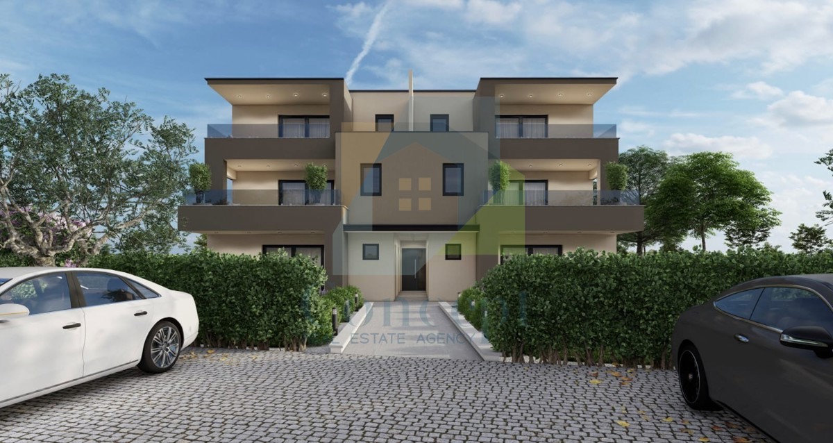 Poreč, okolica, Luksuzni dvoetažni stan s pogledom na morje, 3 km od morja