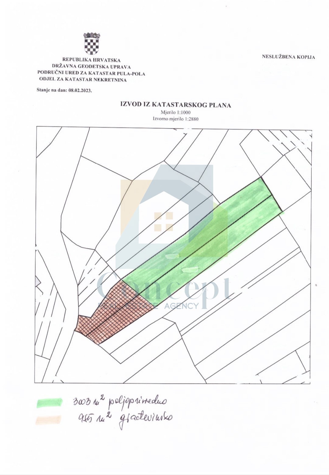 Poreč, Baderna - EKSKLUZIVA AGENCIJE - Gradbena zemljišča z negrađevinskimi, 20 km od morja