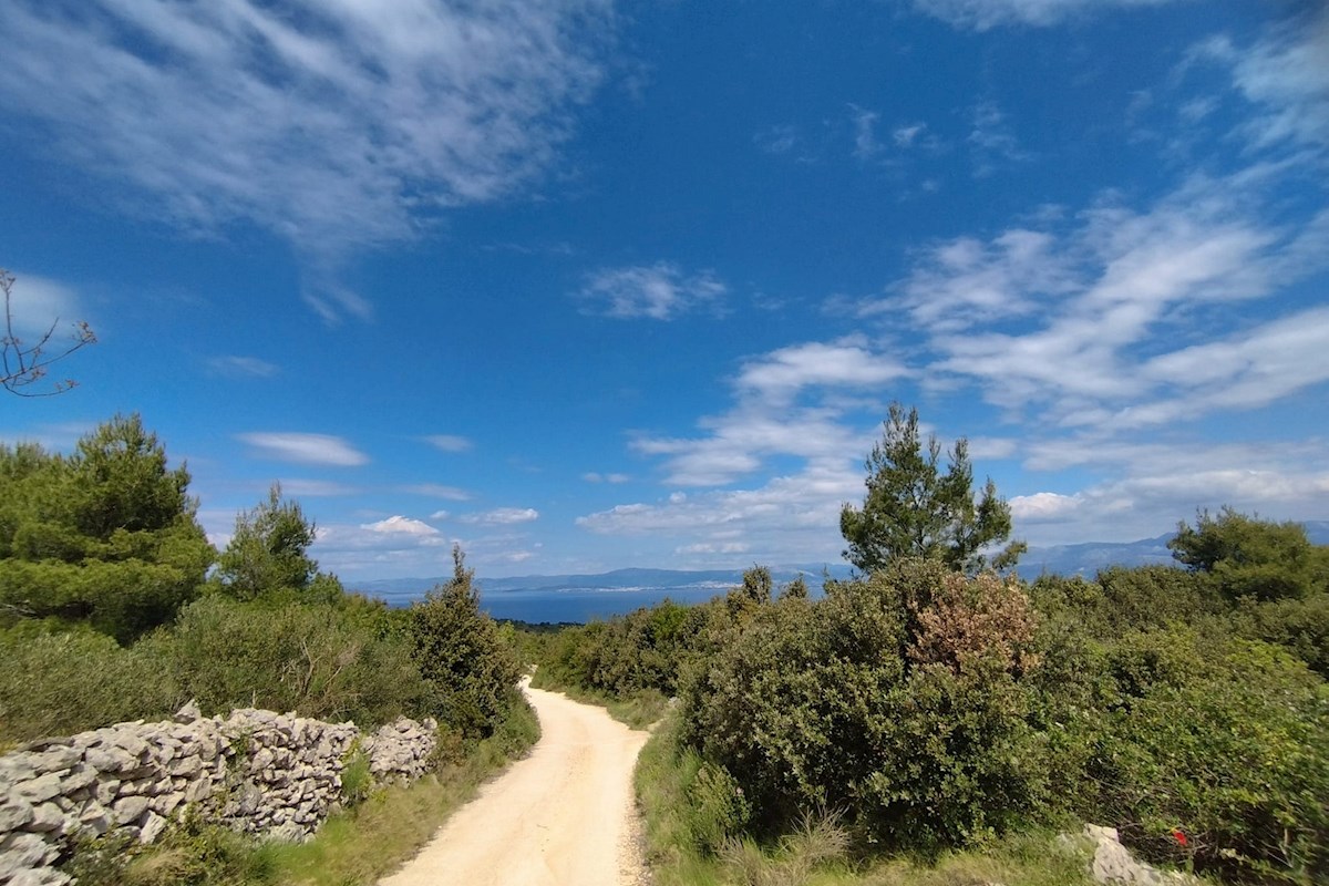 Brač, zemljišče 35.000 m2 s pogledom na morje