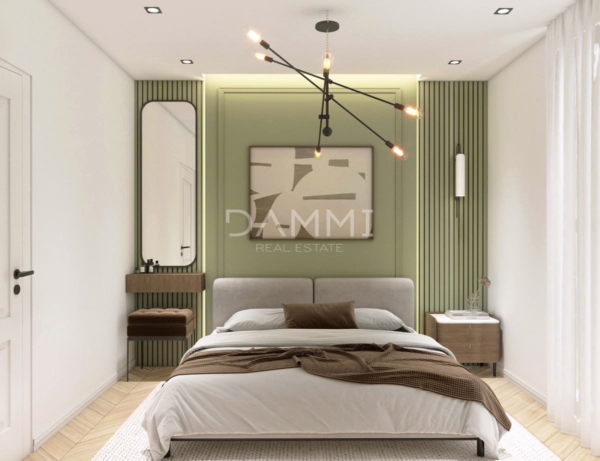 Volme, Banjole - luksuzno stanovanje z vrtom 200 m od plaže