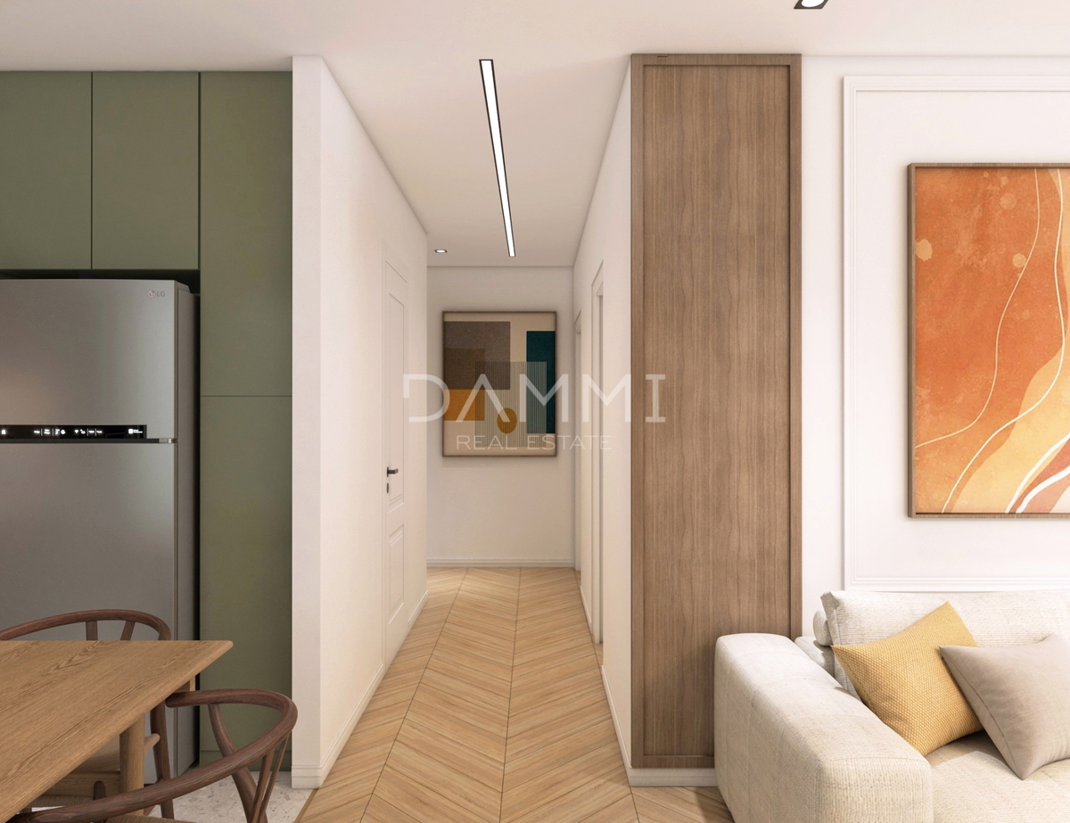 Volme, Banjole - luksuzno stanovanje z vrtom 200 m od plaže