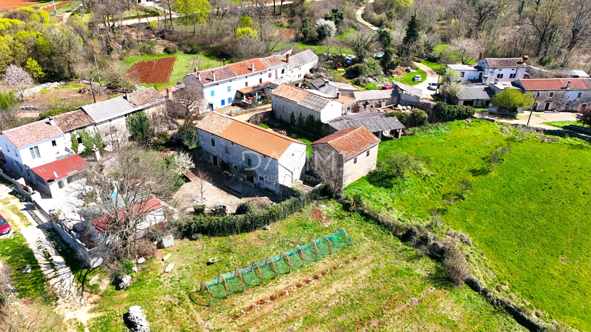 ISTRA, ŽMINJ - Tradicionalna kamnita hiša s parcelo 700 m2