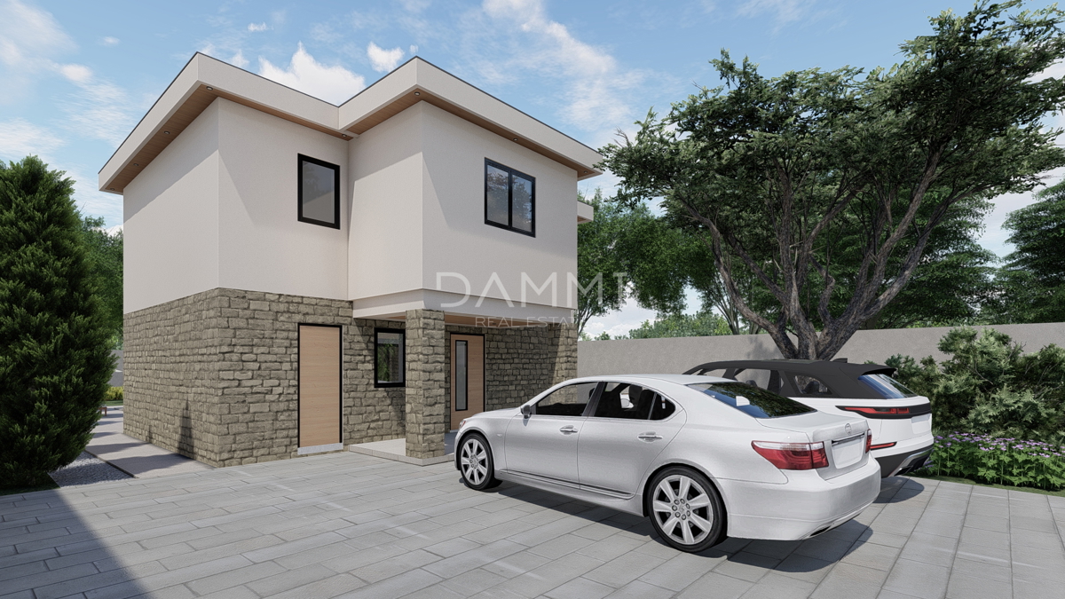 ISTRA, ŽMINJ - Moderna hiša s bazenom na odlični lokaciji