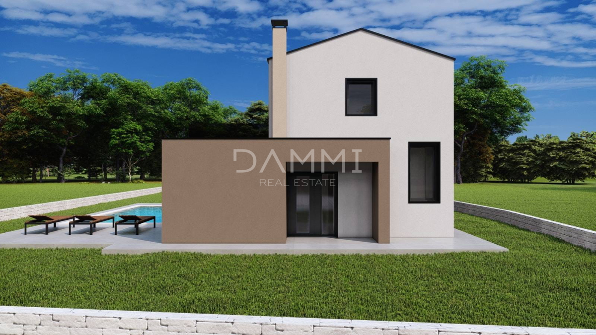 ISTRA, TINJAN - Hiša z bazenom na osamljeni lokaciji in čudovitim razgledom