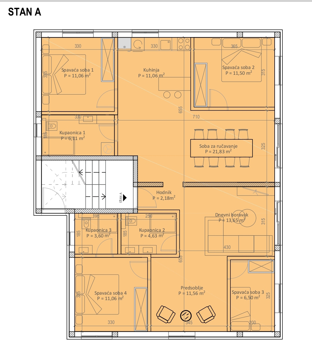 Istra, Valbandon - štirisobno stanovanje v novogradnji