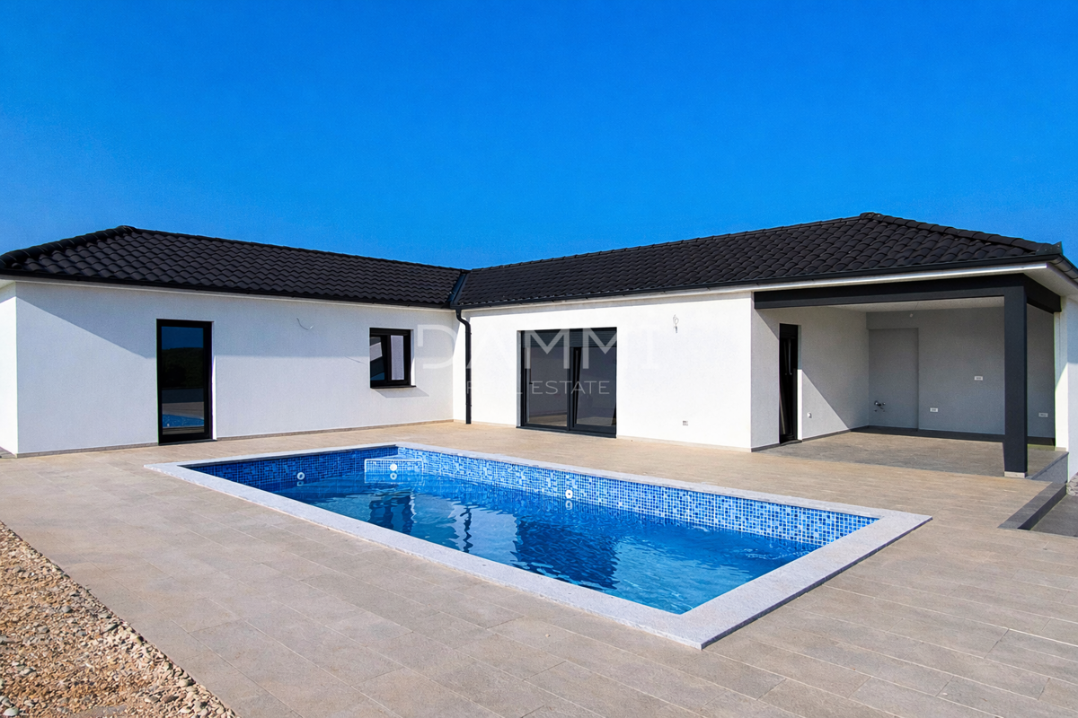 Istra - Marčana, hiša s bazenom, novogradnja