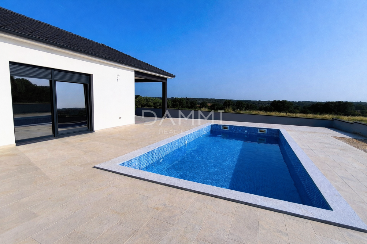 Istra - Marčana, hiša s bazenom, novogradnja