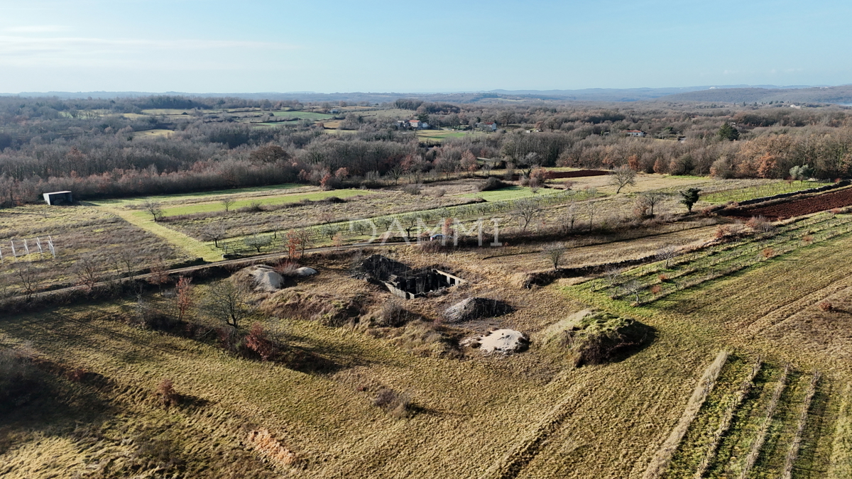 ISTRA, ŽMINJ - Izdvojeno gradbeno zemljišče 1255 m2