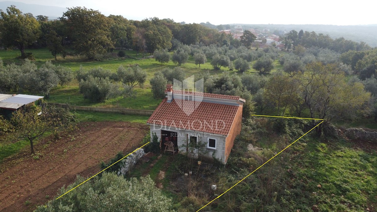 Marčana, okolica, hiša na podeželju s pogledom na morje