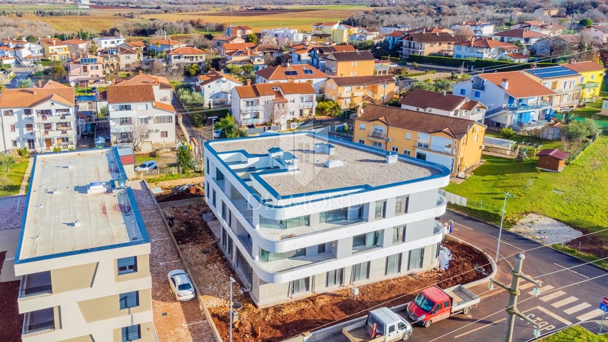 Umag, okolica! Moderno stanovanje s pogledom na morje v gradnji!