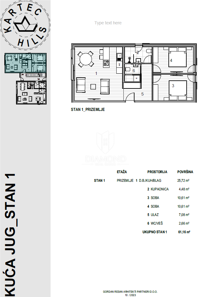 Apartmaj Krk, 79,21m2