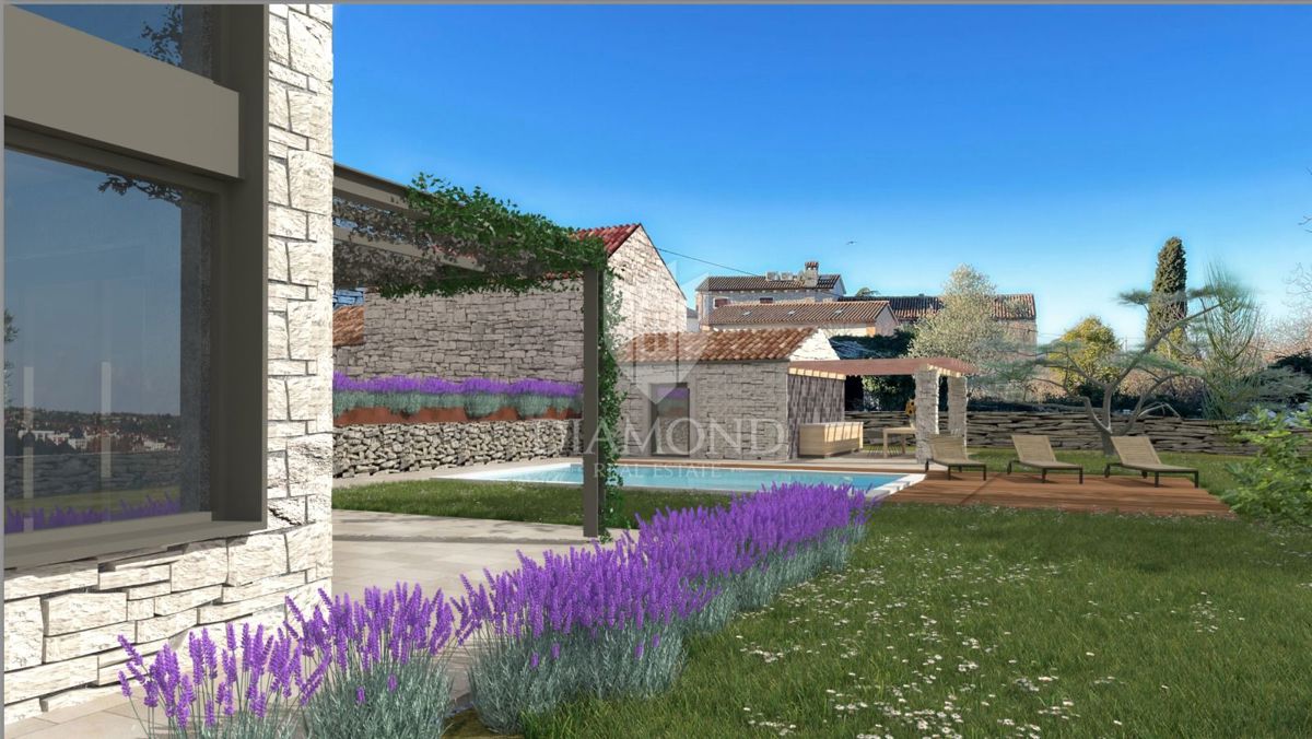 Vila v gradnji in gradbena parcela