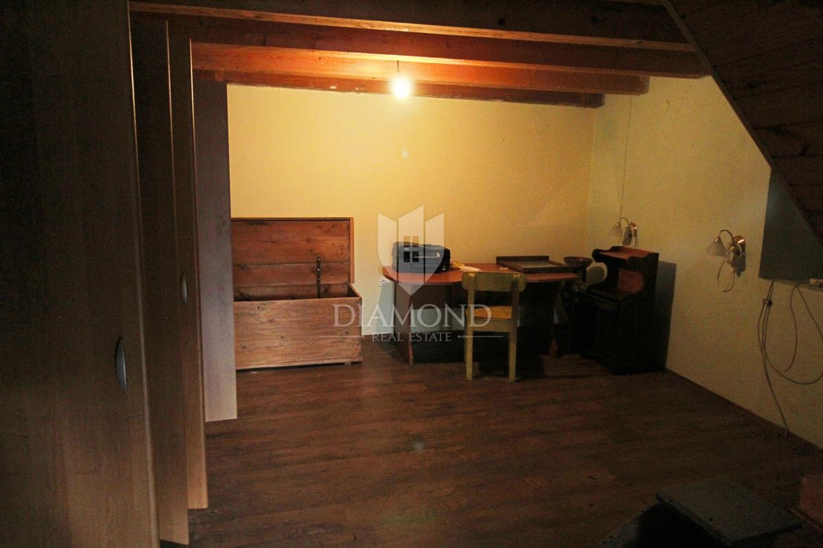 Labin, okolica, avtentična kamnita vrstna hiša s pomožnim objektom
