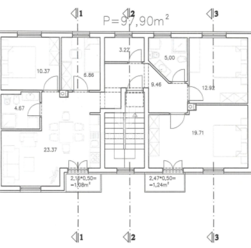 Prostorno stanovanje v gradnji s štirimi spalnicami - Pula 
