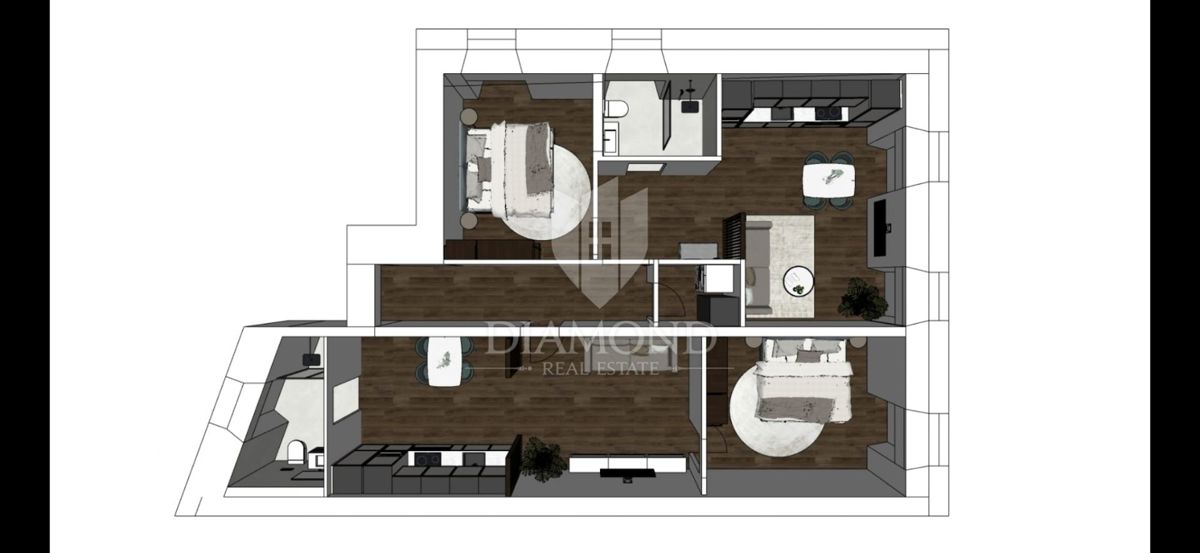 Apartmaj Centar, Rijeka, 94m2