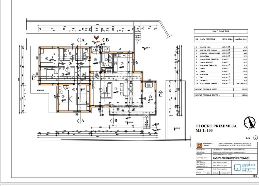 Zemljišče Brnčići, Kastav, 605m2