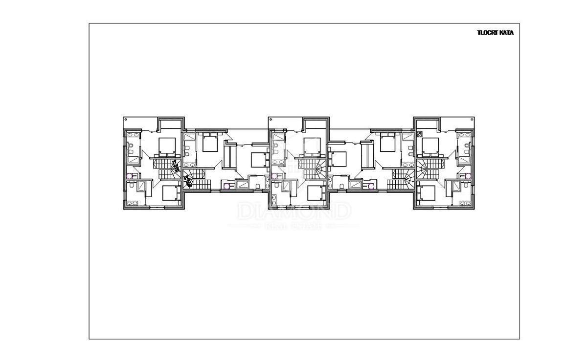 Poreč, okolica, zemljišče z dovoljenjem za 5 hiš v vrsti
