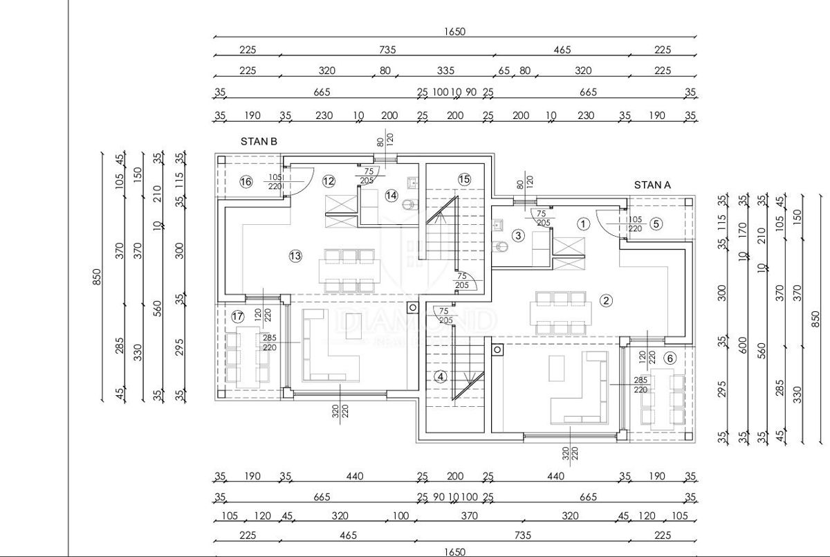 Labin, stanovanje v gradnji v središču mesta
