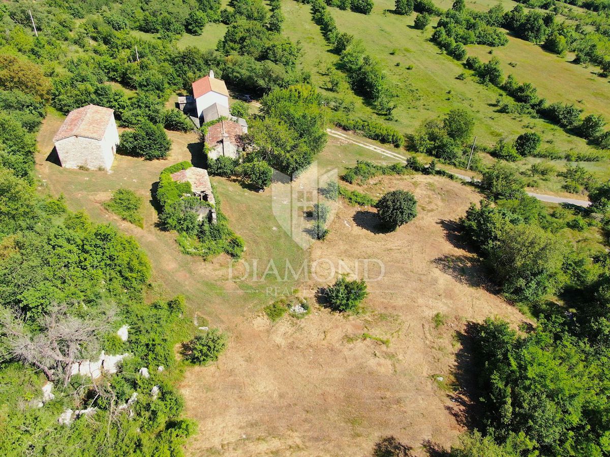 Labin, okolica, lepa posest s tremi objekti za obnovo