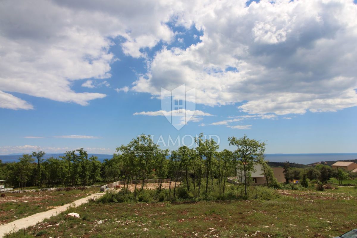 Marčana, okolica, počitniška hiša v izgradnji, pogled na morje