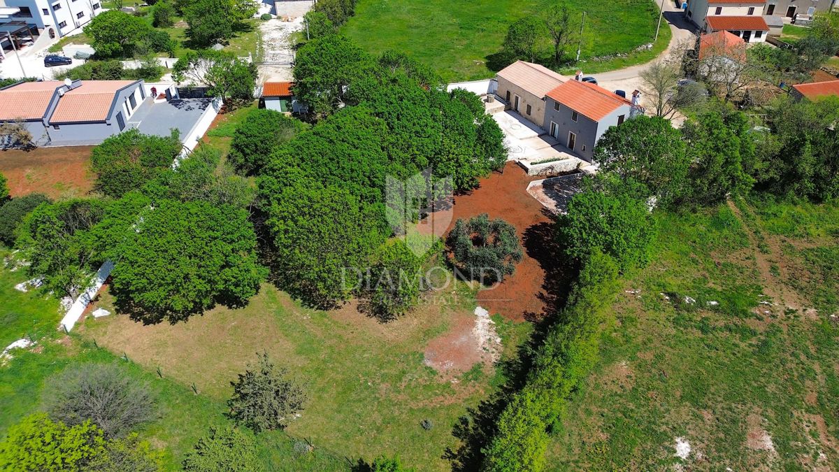Barban, južna Istra, posest s hišo in 3 pomožnimi objekti