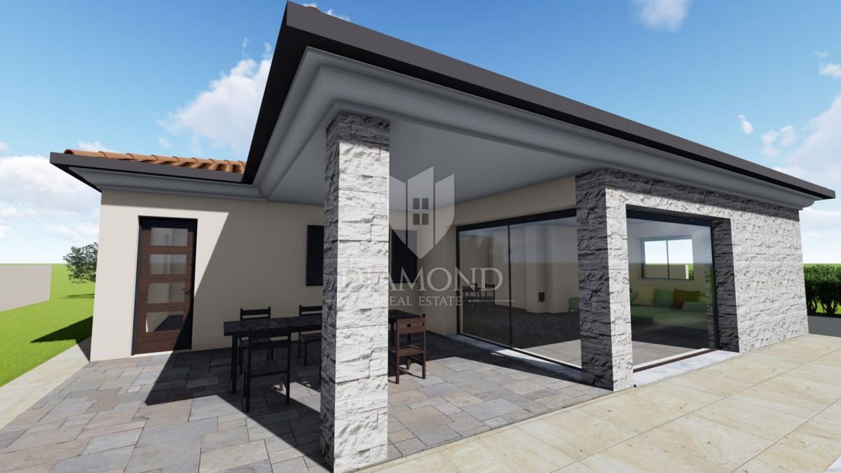 Umag, okolica! Zemljišče s projektom in gradbenim dovoljenjem!
