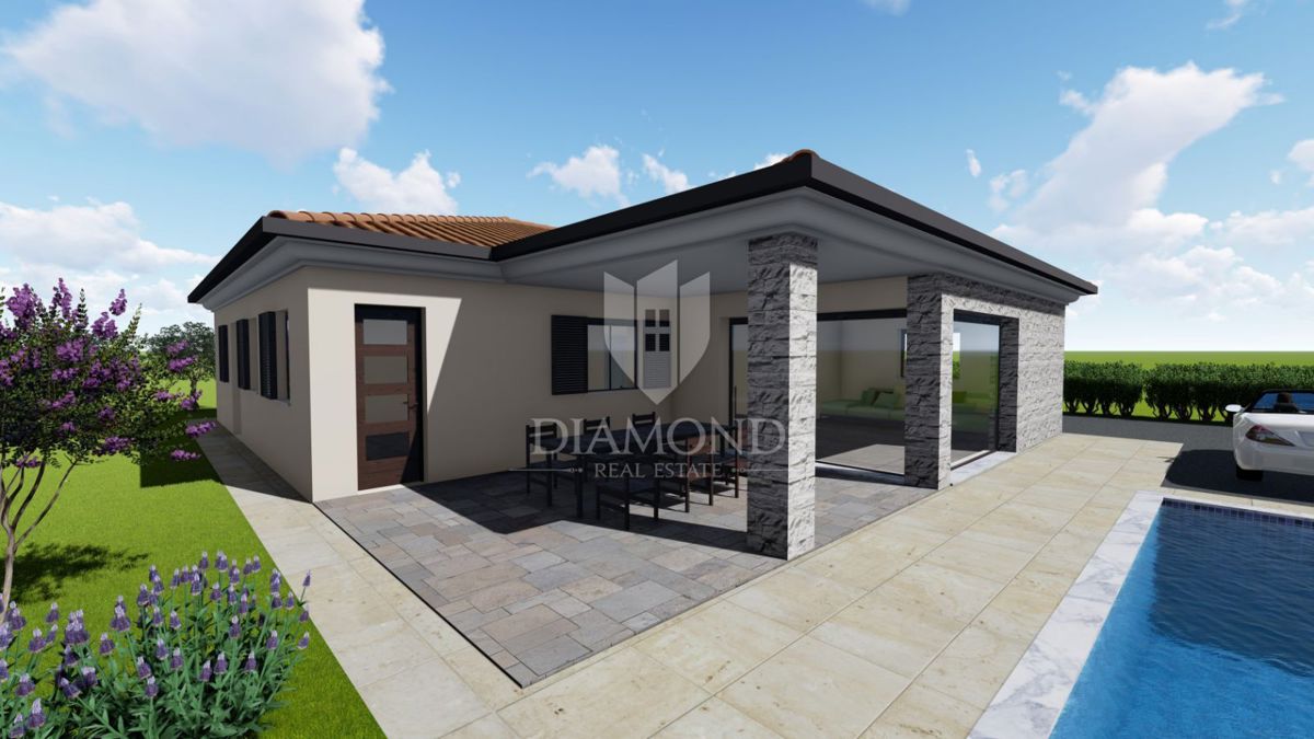 Umag, okolica! Zemljišče s projektom in gradbenim dovoljenjem!