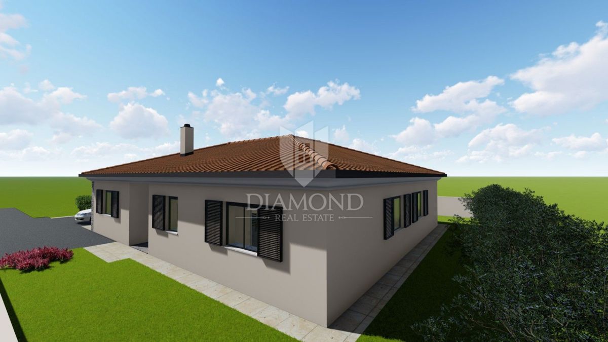 Umag, okolica! Zemljišče s projektom in gradbenim dovoljenjem!